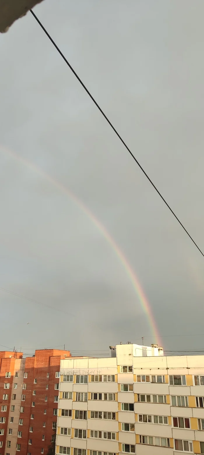 Everyone loves rainbows here. I have them - Rainbow, Evening, Longpost, The photo