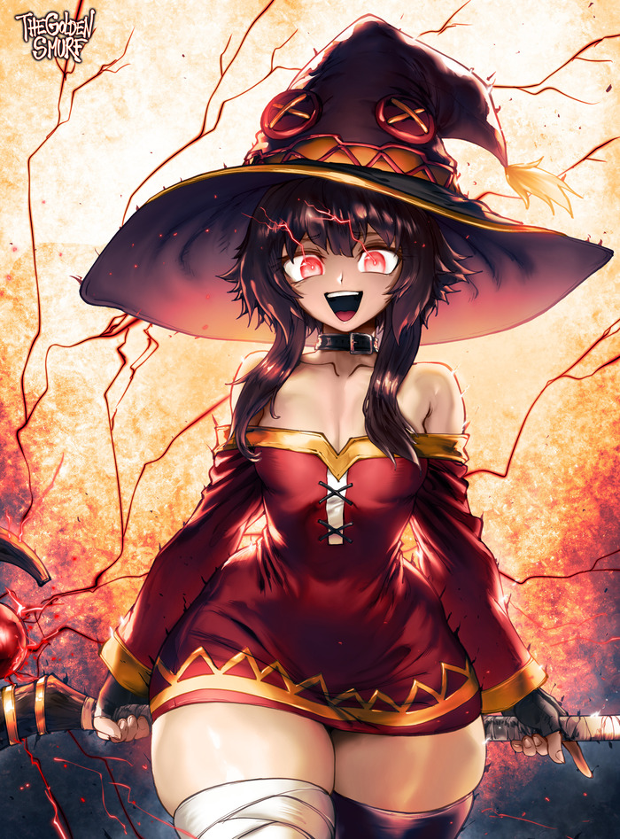   MeguMAX Thegoldensmurf, , , Anime Art, Konosuba, Megumin, ,   