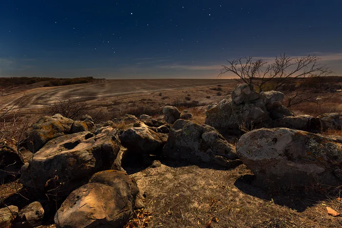 Full moon - My, Night, Steppe, Rostov region, Full moon