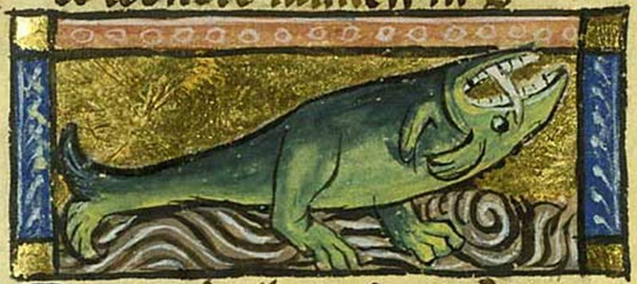 Очередная попытка нарисовать крокодила от европейского художника из Средневековья.