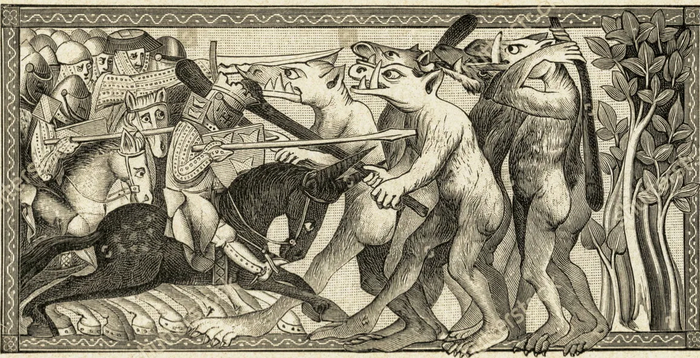 Псковичи собрались с силами и прогоняют ящеров-налётчиков.