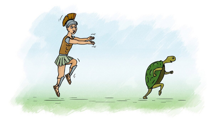 "Ахиллес и черепаха" - одна из самых знаменитых апорий Зенона