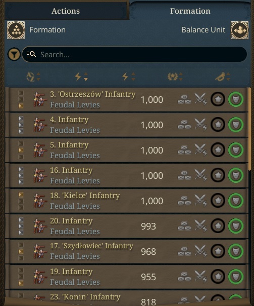 Данный интерфейс ещё очень далек от его финального состояния, но это феодальное ополчение Польши...