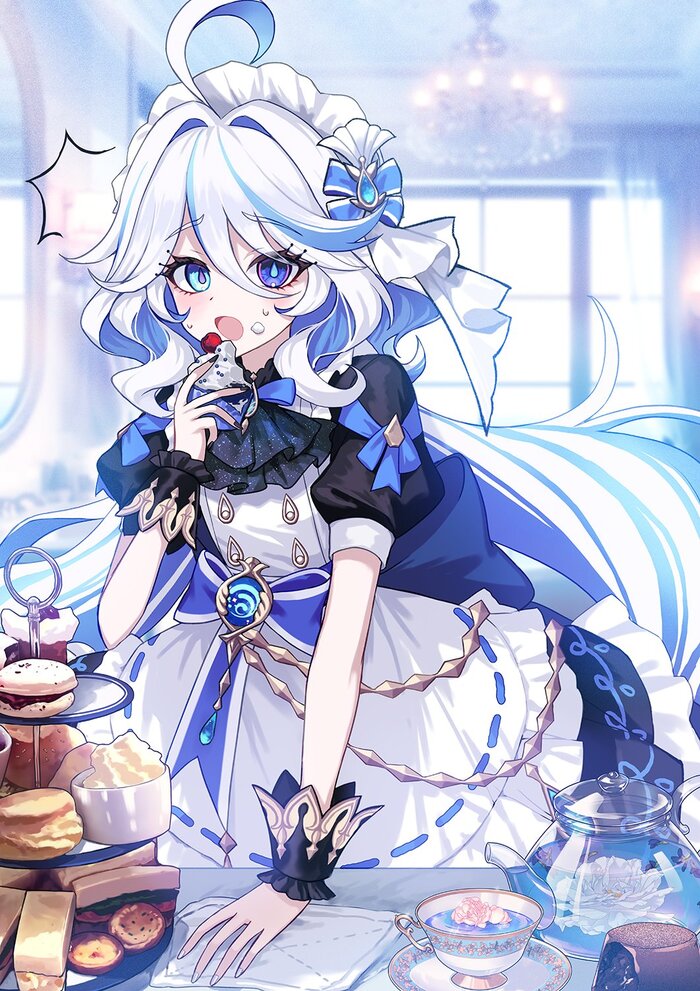      Anime Art, , Furina (Genshin Impact), Genshin Impact, , 