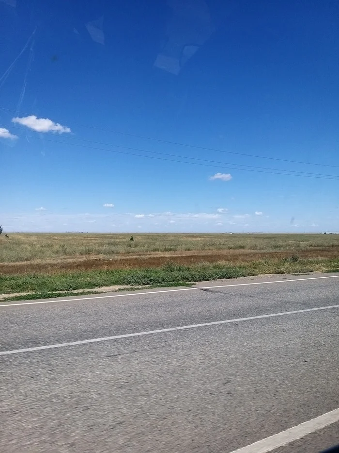 Finally, Freiherr von Ungern is back on the steppe! - My, Travels, Astrakhan Region, Road, Steppe, The photo