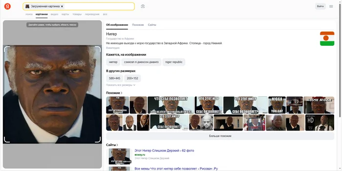 Yandex is politically correct - Humor, Racism, Political Correctness, Samuel L Jackson, Black people, State of Niger, Django Unchained, Yandex., Images, Search queries, Search by pictures, Search Engines