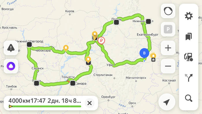 Маршрут одной из наших поездок