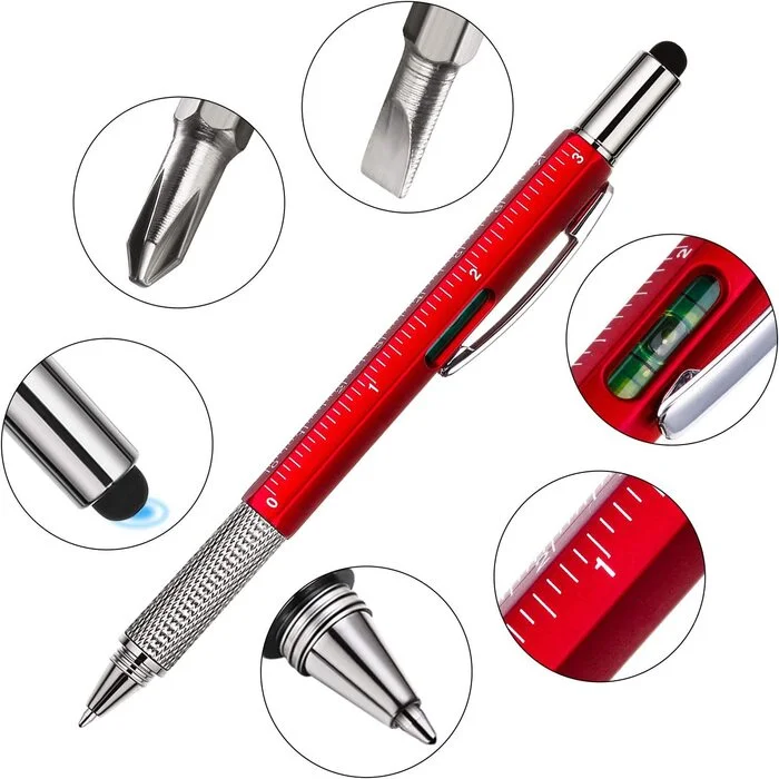 Multifunctional handle - Pen, Ball pen, AliExpress, Products, Chinese goods, Tools, Ruler, Stylus, Screwdriver, Level, Chancery, Video, Vertical video, Longpost