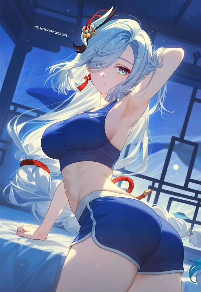 Shenhe - Genshin impact, Shenhe (Genshin Impact), Art, Girls, Games, Anime art, Anime, Neural network art, Sidillusts