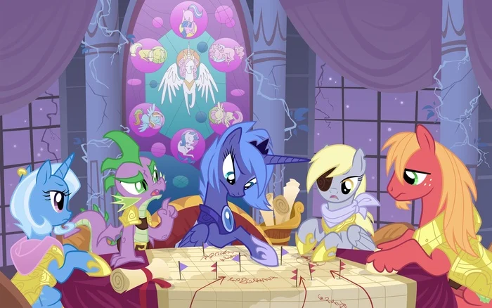 Final battle plan - My little pony, Princess luna, Spike, Derpy hooves, Trixie, Big Macintosh