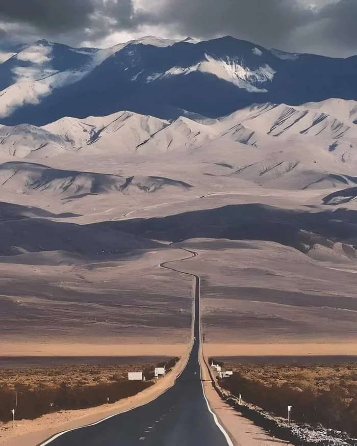 Highway in Death Valley National Park, Nevada, USA - Death Valley, The photo, The mountains, USA, Highway, Road