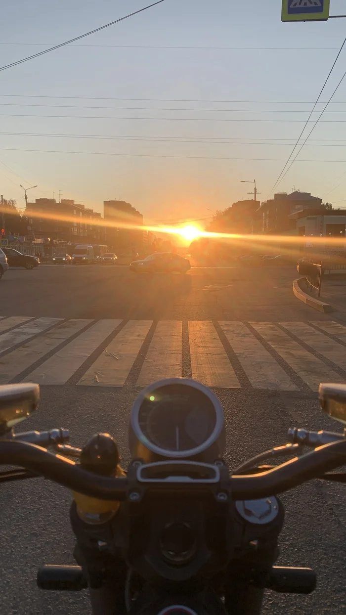 Sunset - My, Moto, The sun, Sunset, The photo