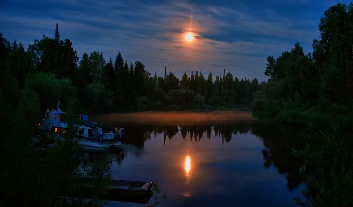 Летняя ночь на Малом Югане - Моё, Лето, Река, Фотография, Природа, Canon, Ночь, Ночная съемка