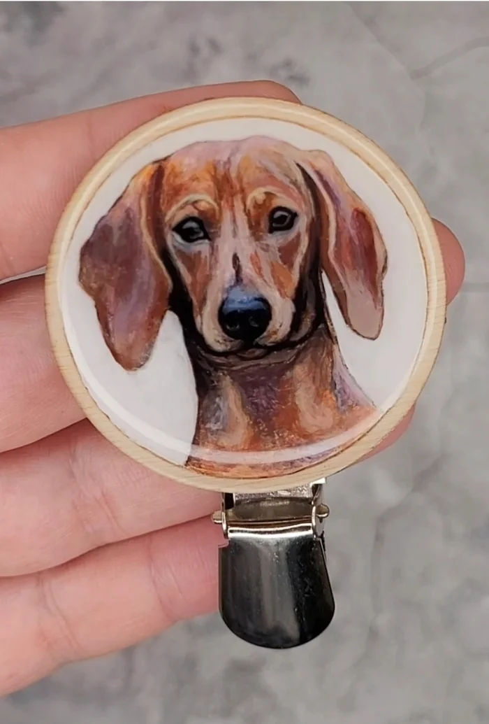 Ring badge with numbered clip - My, Icon, Boxing ring, Dachshund, Longpost, Dog