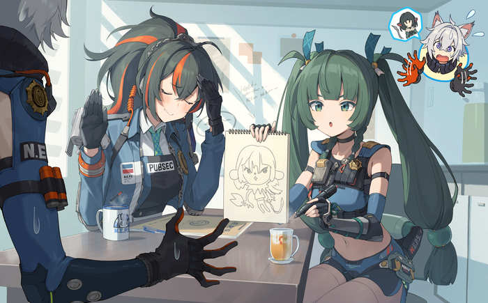     Anime Art, , , , Zenless Zone Zero, Qingyi (zzz), Zhu Yuan (zzz), Seth (zzz), 