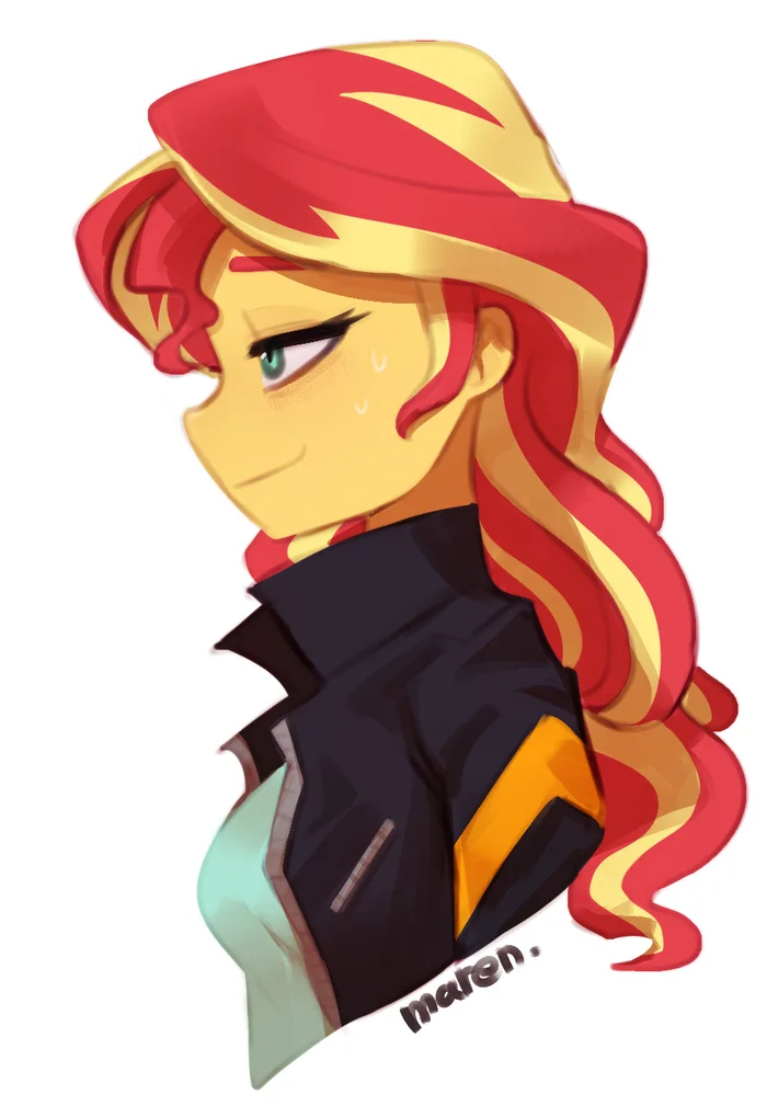 Flame Chalk - My little pony, Art, Equestria girls, Sunset shimmer