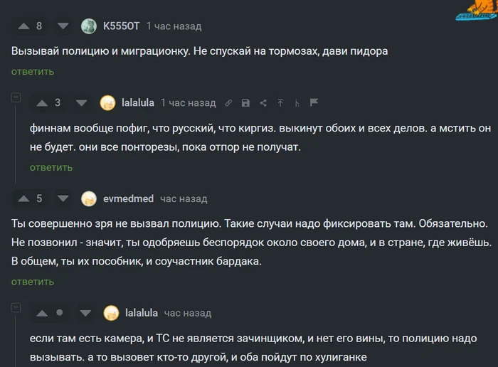 Продолжение поста «Конфликт с ценным специалистом. Финляндия» - Конфликт, Насилие, Финляндия, Неадекват, Мигранты, Нападение, Драка, Мат, Негатив, Ответ на пост, Скриншот, Комментарии на Пикабу