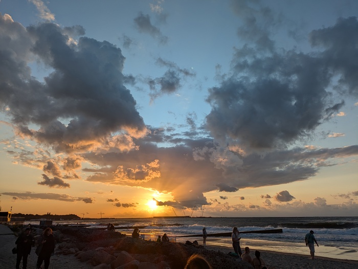 Закат на море