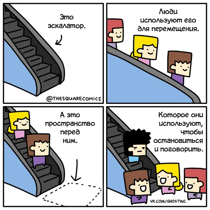 Эскалатор - Комиксы, Перевел сам, Thesquarecomics, Эскалатор, Люди