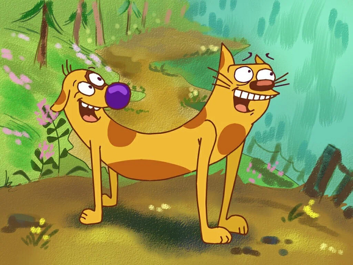 "КотоПёс" в оригинале был копией мультсериала "Шоу Рена и Стимпи"