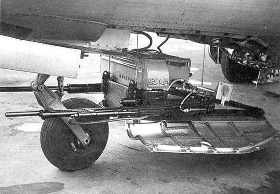 Лафет с вооружением МиГ-15