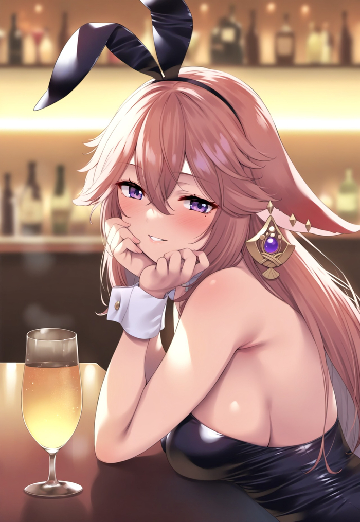 - Yae Miko (Genshin Impact), Genshin Impact, Pixiv, ,  , Anime Art, Bunnysuit