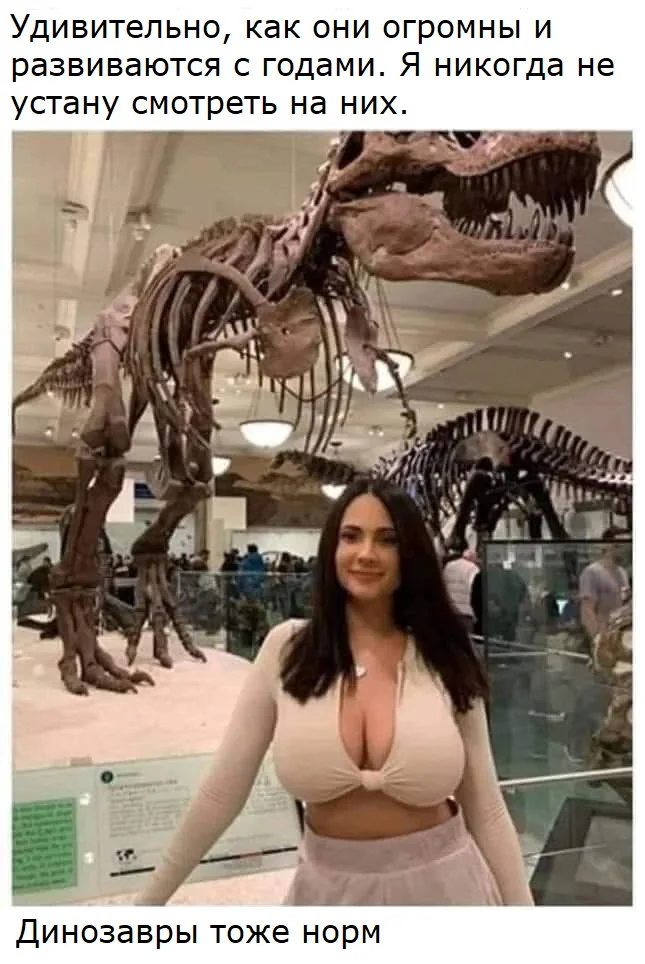 Marvelous - Humor, Picture with text, Boobs, Dinosaurs, Repeat