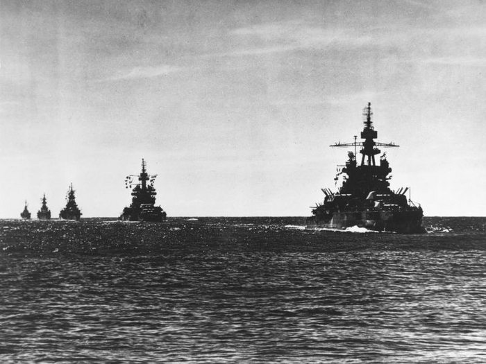      USS Pennsylvania (BB-38)  USS Colorado (BB-45),     USS Louisville (CA-28)  USS Portland (CA-33),     USS Columbia (CL-56)