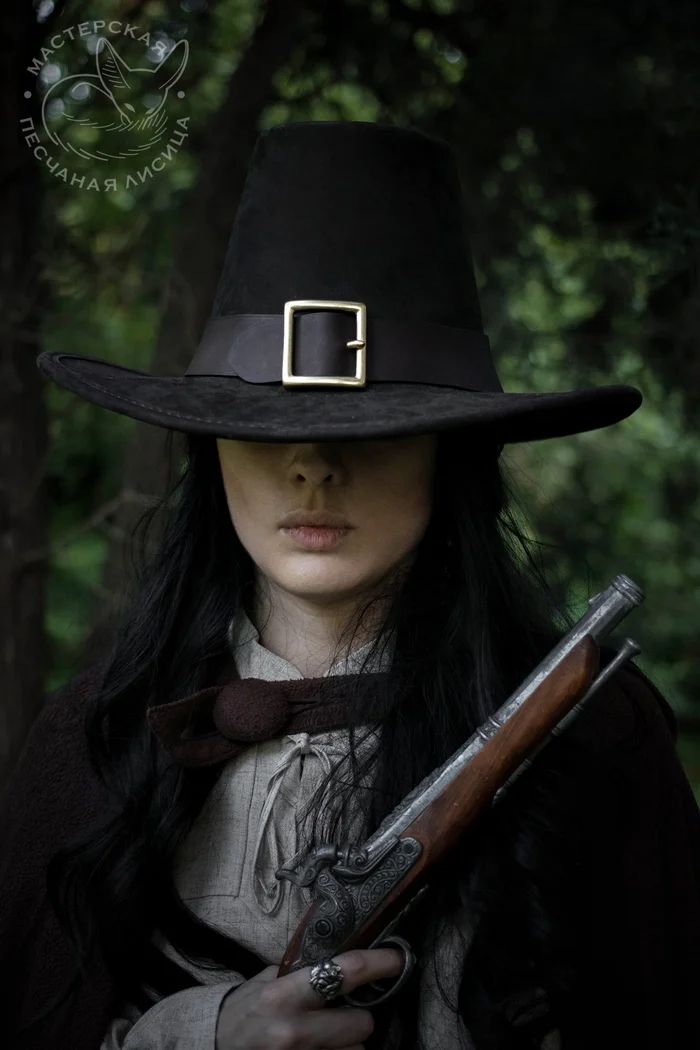 Solomon Kane's hat - My, Hat, Headdress, Solomon Kane, Witch Hunter, With your own hands, Handmade, Needlework without process, Longpost