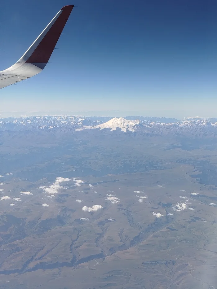 Elbrus - My, The photo, The mountains, Beautiful view, Caucasus, Airplane