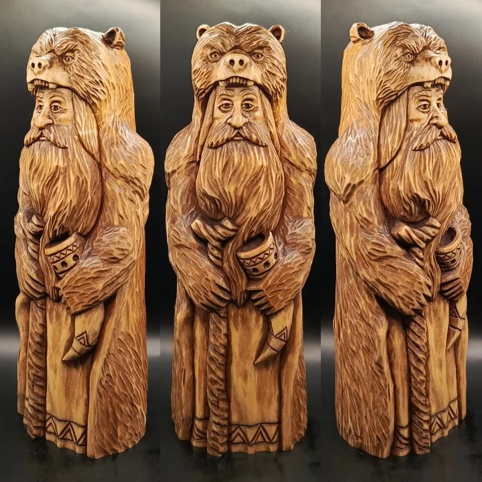 Wood carving - My, Wood carving, Handmade, Woodworking, Needlework without process, Slavic mythology, Longpost