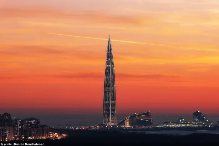 Lakhta Center - My, The photo, Canon, Saint Petersburg, Town, Evening, Lakhta, Lakhta Center