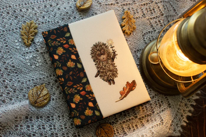 The last summer Hedgehog in search of owners - My, Needlework, With your own hands, Needlework without process, Handmade, Embroidery, Cross-stitch, Presents, Notebook, Decor, Creation, Longpost