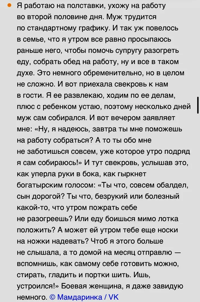 Поддержка пришла, откуда не ждали - Скриншот, ADME, Свекровь, Семья