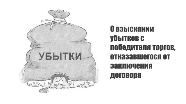 О взыскании убытков с победителя торгов, отказавшегося от заключения договора - Моё, Торги, Убытки