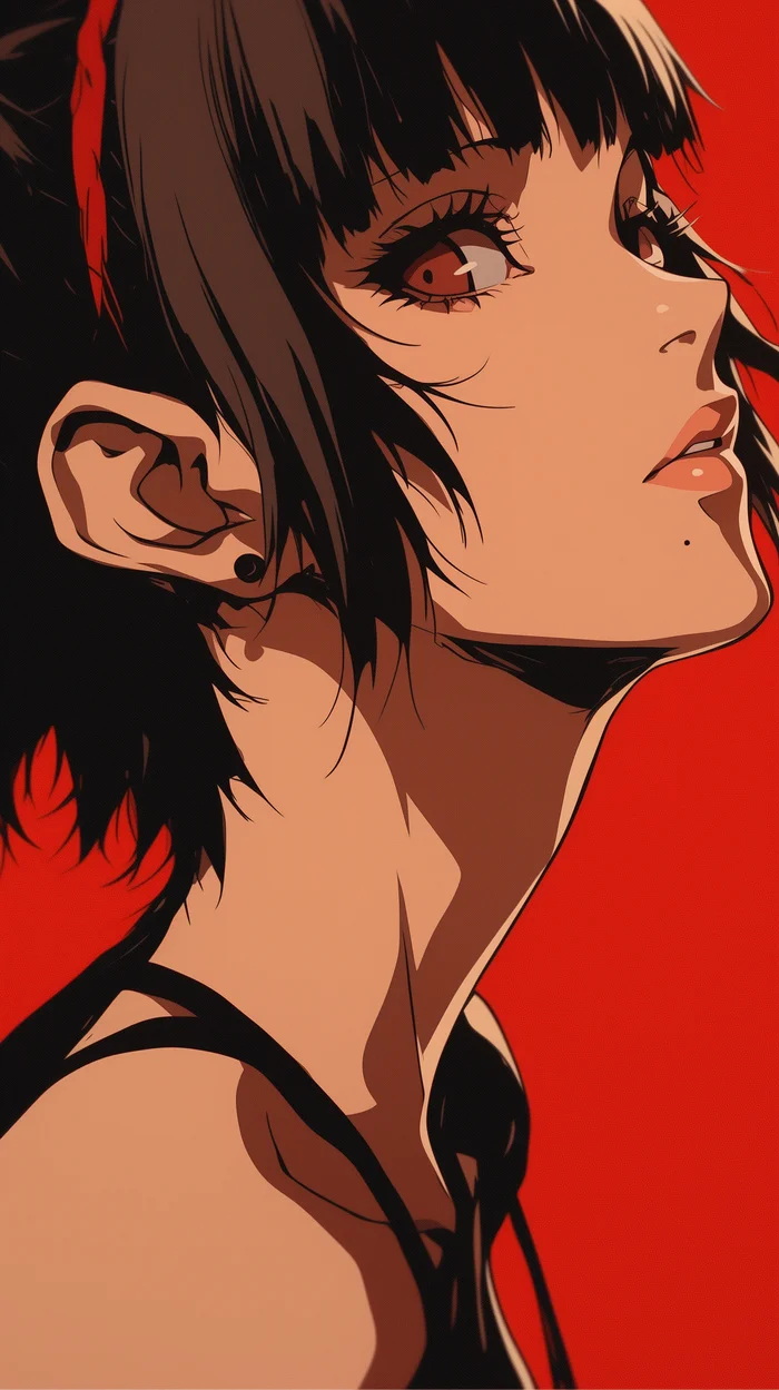 Continuation of the post Makoto - Art, Anime, Anime art, Persona, Persona 5, Niijima Makoto, Games, Game art, Neural network art, Reply to post, Longpost