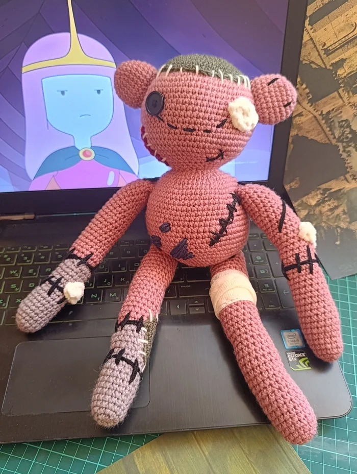 Hambo - My, Adventure Time, Knitted toys, Longpost, Amigurumi, Needlework without process