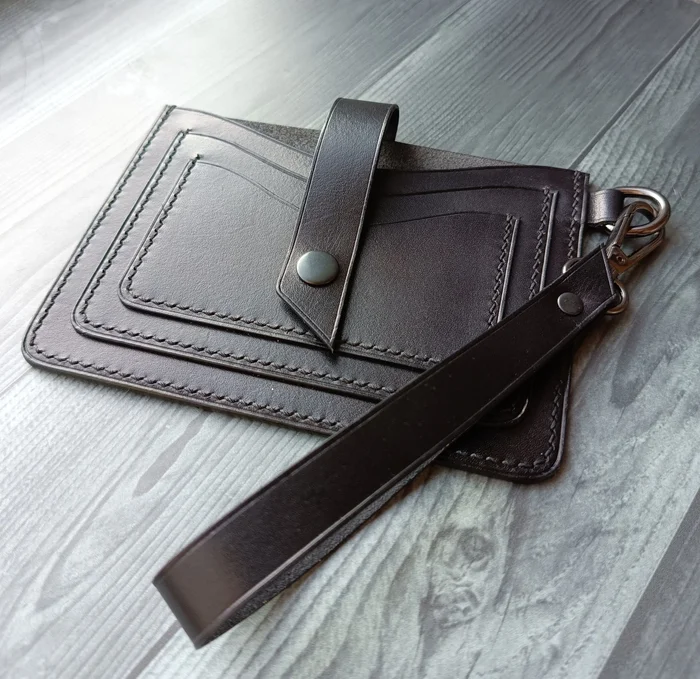 Dockholder from Italian Tempesti Nero. Dimensions 150*110 - My, Dockholder, Handmade, Leather, Accessories, Purse, Documentation, Cover, Longpost, Needlework without process, With your own hands, Wallet, Cherepovets