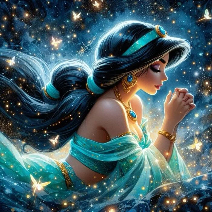 Magic Jasmine - Princess jasmine, Walt disney company, Art, Fairy, Neural network art