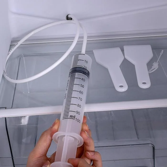 How to clean the drain hole in the refrigerator? - Cleaning, Refrigerator, AliExpress, Chinese goods, Products, Ershik, Drainage, Repair of equipment, Syringe, Tools, Kit, Longpost