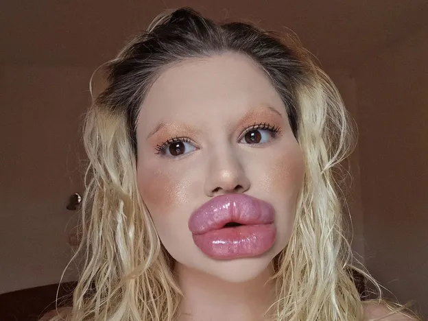 'Bulgarian Barbie' claims she has the biggest lips in the world - Lips, Plastic surgery, Longpost