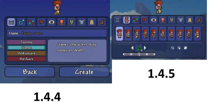 В последнем обновлении Terraria разработчики убрали возможность выбирать пол персонажа