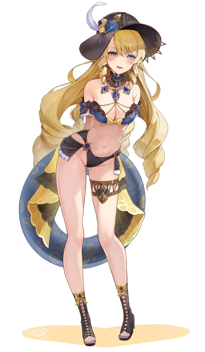 Navia - Anime art, Anime, Girls, Genshin impact, Navia (Genshin Impact), Swimsuit, Bikini