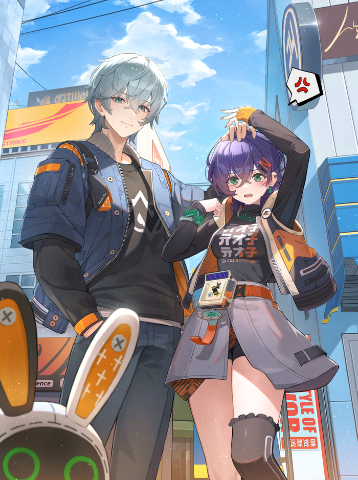 Belle & Wise Anime Art, , Belle (zzz), Wise (zzz), Zenless Zone Zero