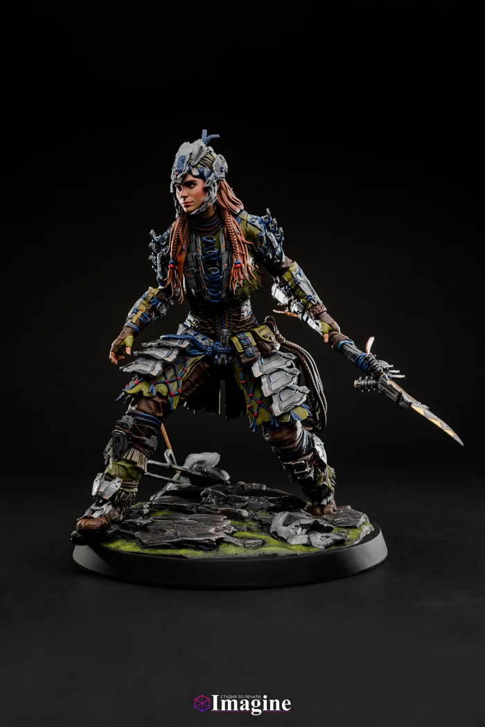 Aloy from Horizon Forbidden West 3D printing - My, 3D печать, Painting miniatures, Horizon forbidden west, Eloy, Collecting, Longpost