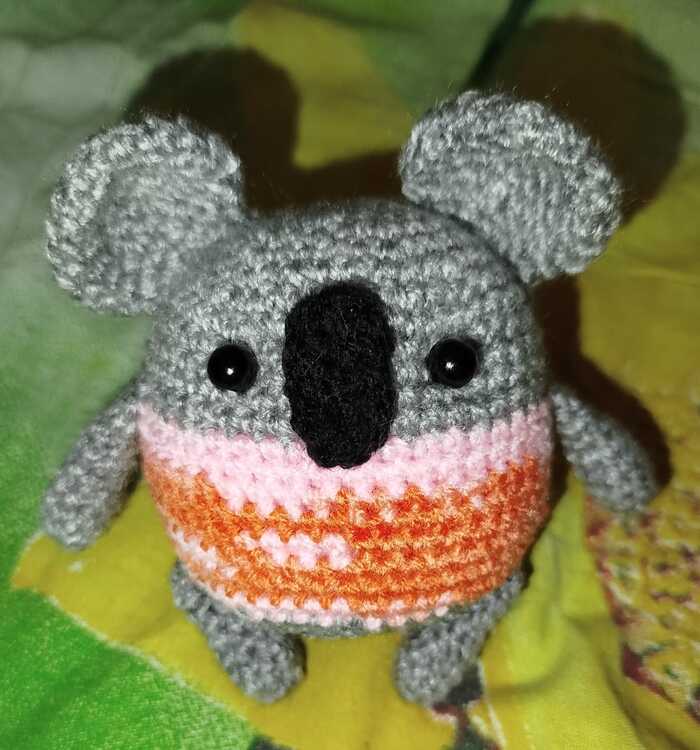 Koala - My, Crochet, Knitted toys, Amigurumi, Toys, Soft toy, Koala, Longpost