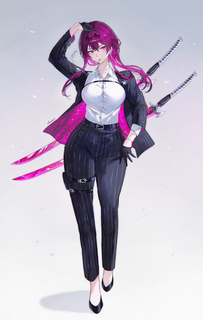 Kafka Anime Art, , Honkai: Star Rail, Kafka (Honkai: Star Rail), , Qiandaiyiyu