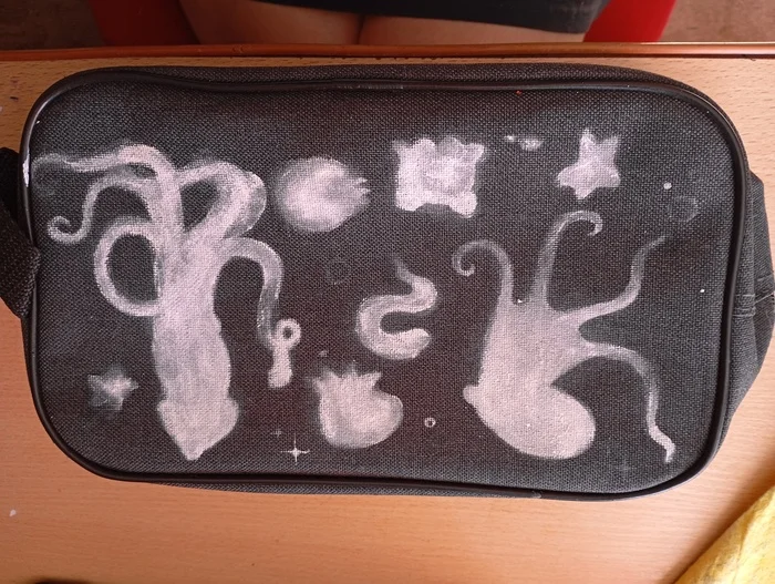 I decided to paint my cosmetic bag part 1 - My, Creation, With your own hands, Painting, Longpost, Needlework with process