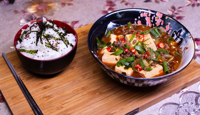 Cooking Mapo Tofu - My, Men's cooking, Recipe, Serving dishes, Cooking, Chinese cuisine, Sichuan, Tofu, Ingredients, Longpost, Food