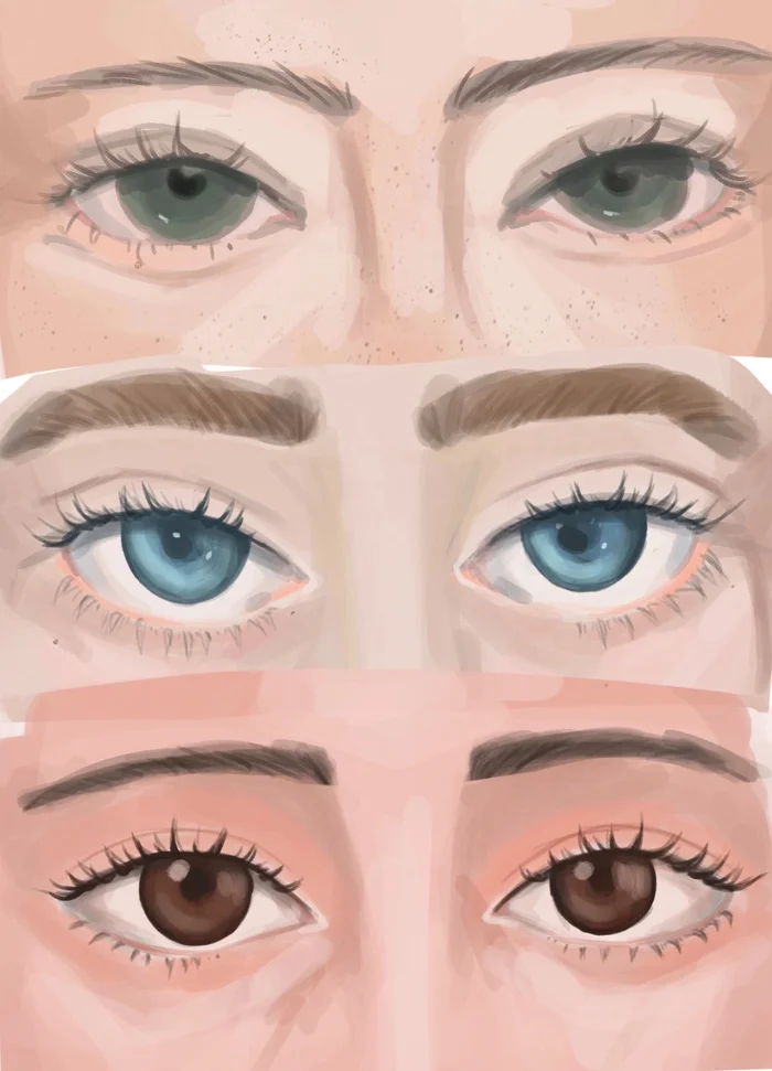 I drew different eyes - My, Drawing, Art, Digital drawing, Procreate, Artist